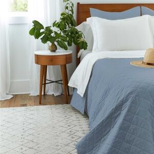 Red Land Cotton Blue Quilt King Size